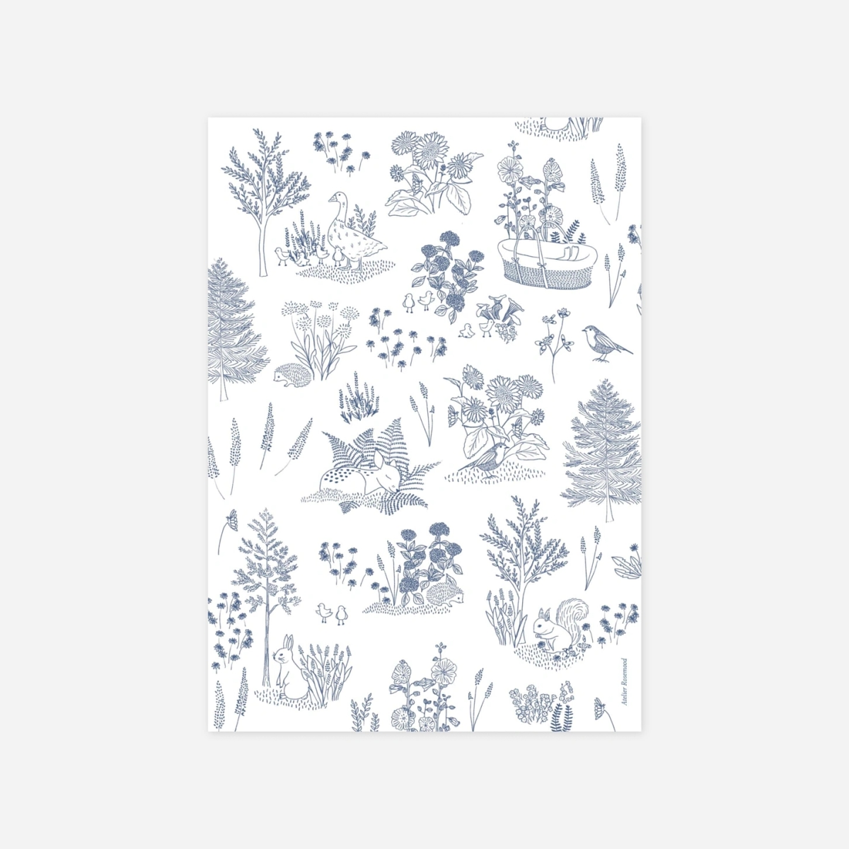 Faire-part naissance Deux petites biches