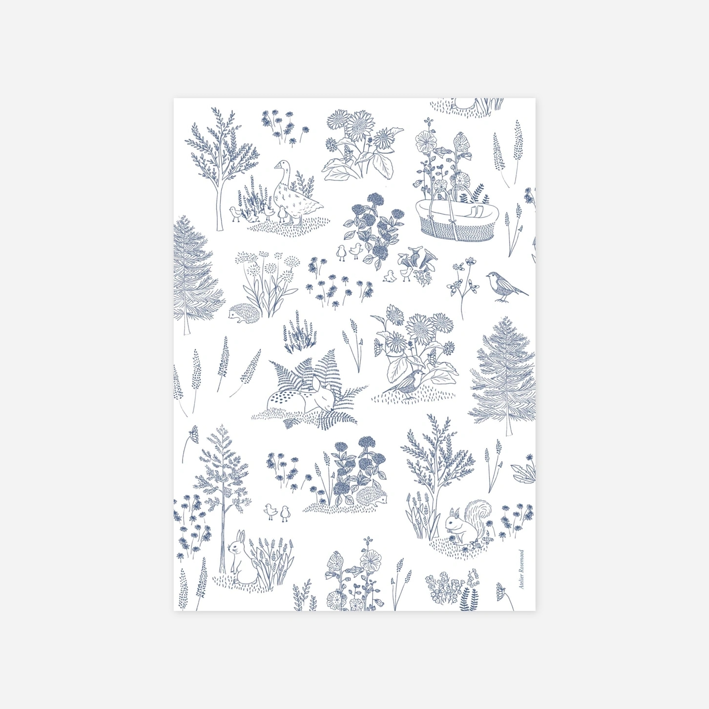 Faire-part naissance Deux petites biches