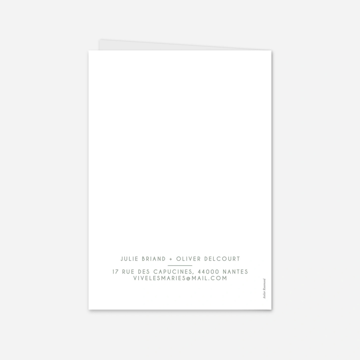 Faire-part mariage Union simple