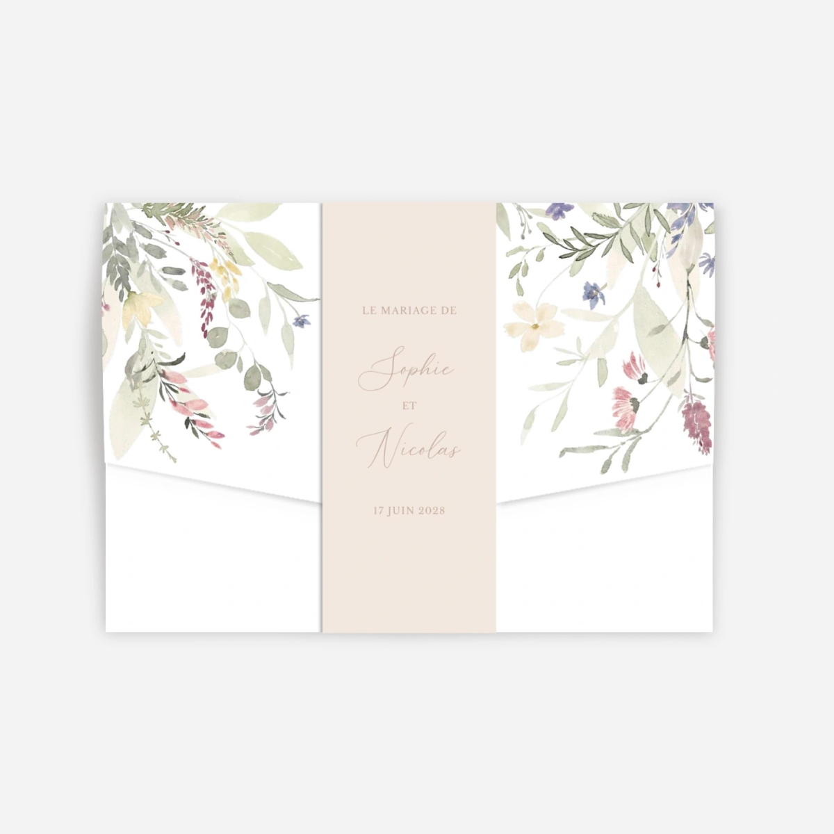 Faire-part mariage Danse florale