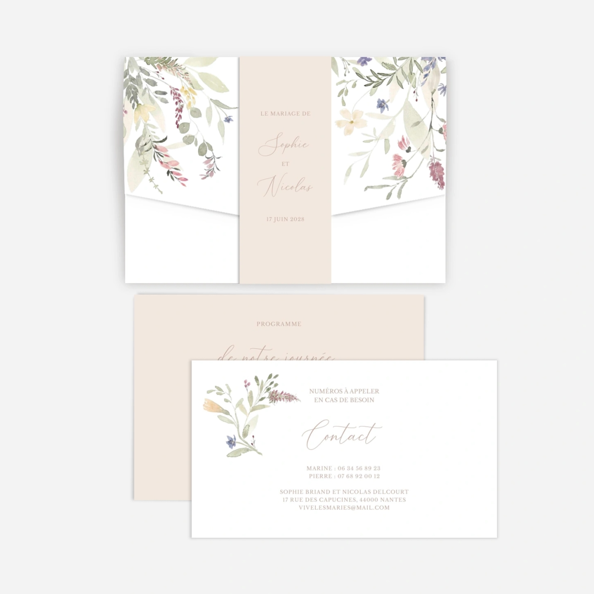 Faire-part mariage Danse florale