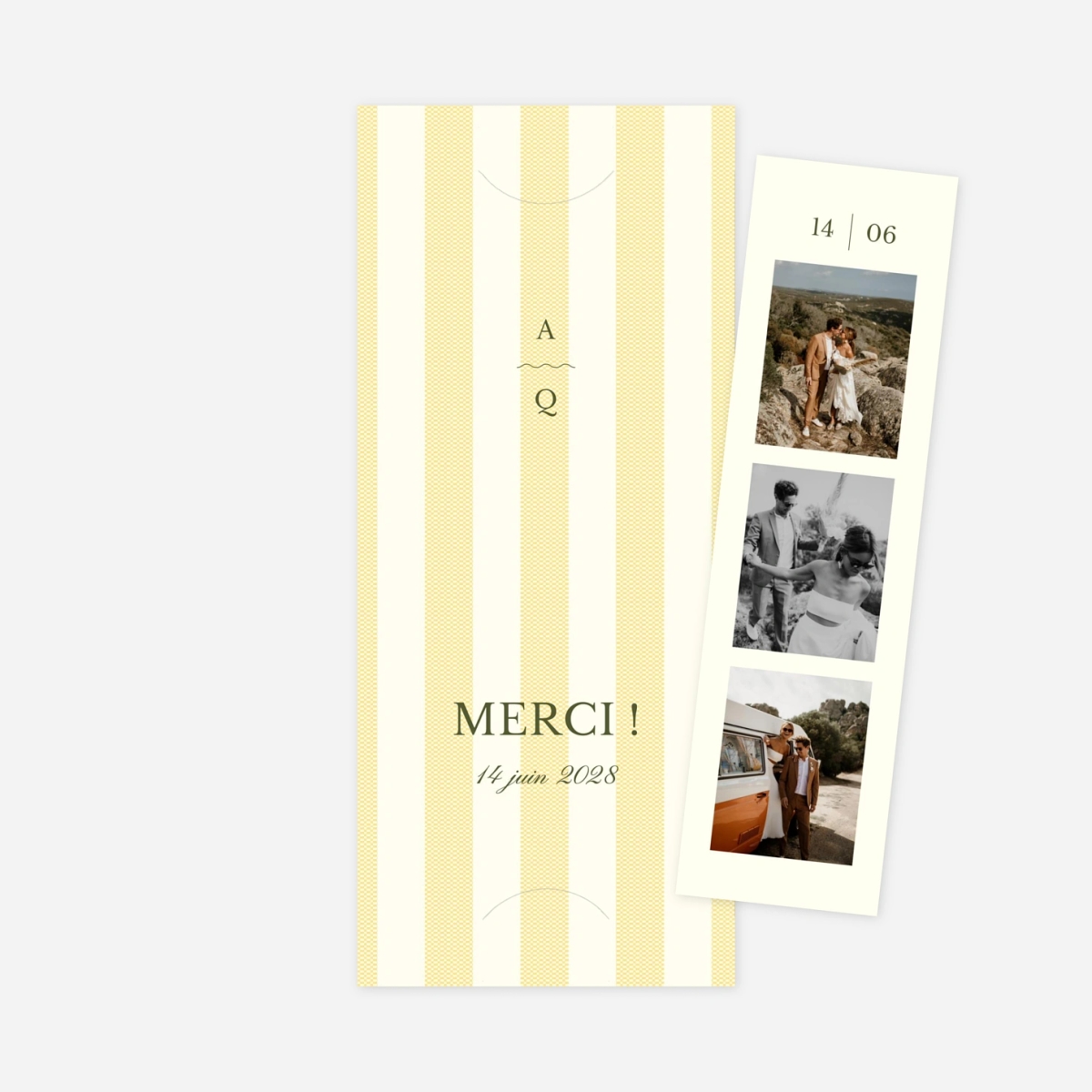 Carte de remerciements Dolce Amore