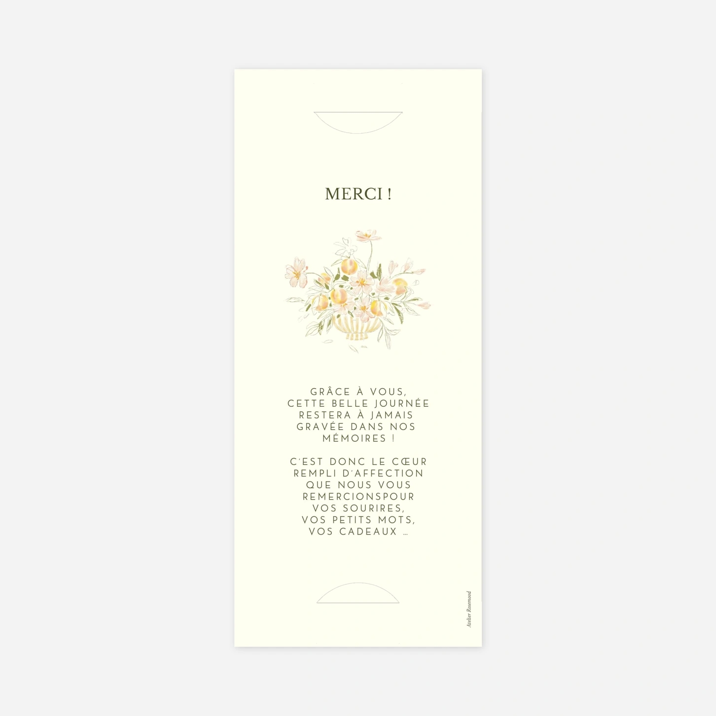 Carte de remerciements Dolce Amore