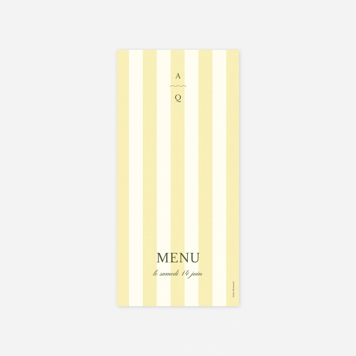 Menu mariage Dolce Amore