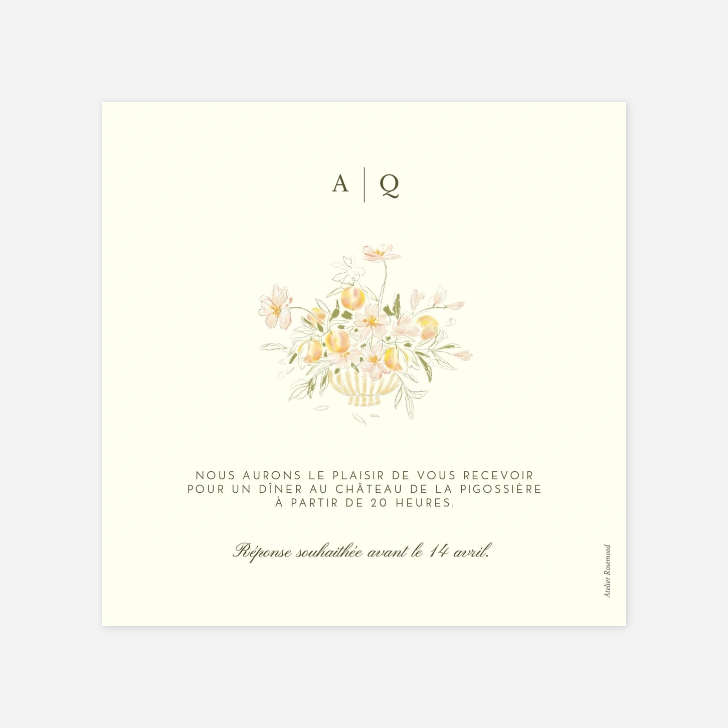 Carton d'invitation Dolce Amore