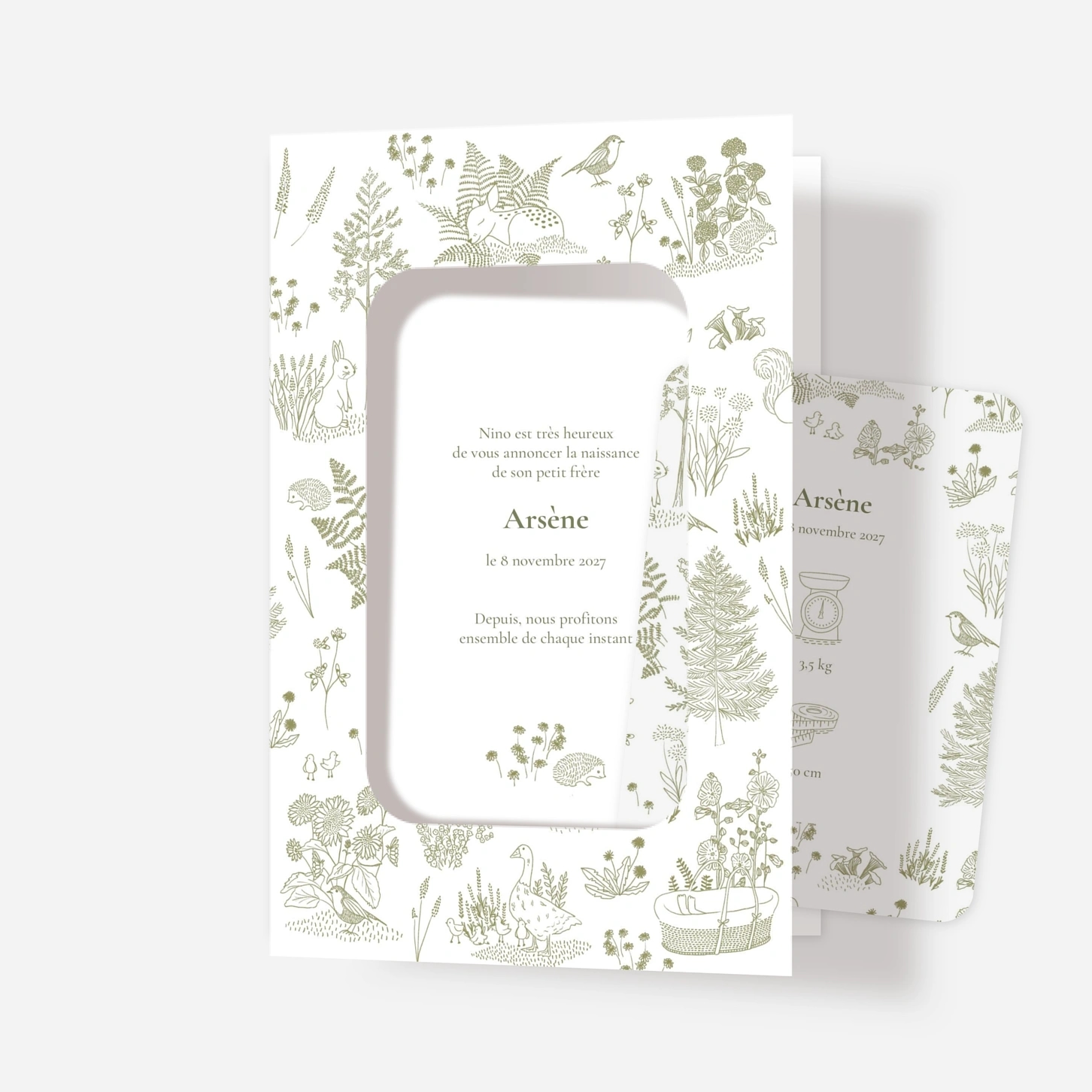 Faire-part naissance Douce biche