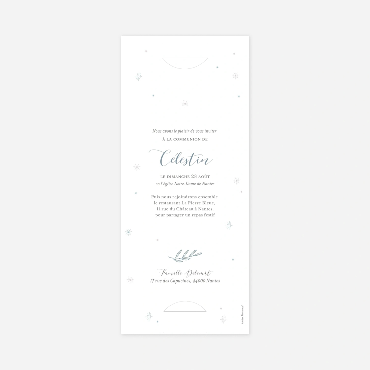 Invitation communion Douce colombe