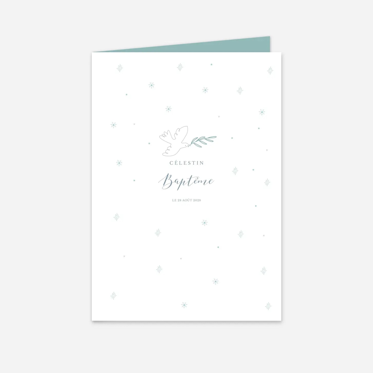 Livret de messe baptême Douce colombe