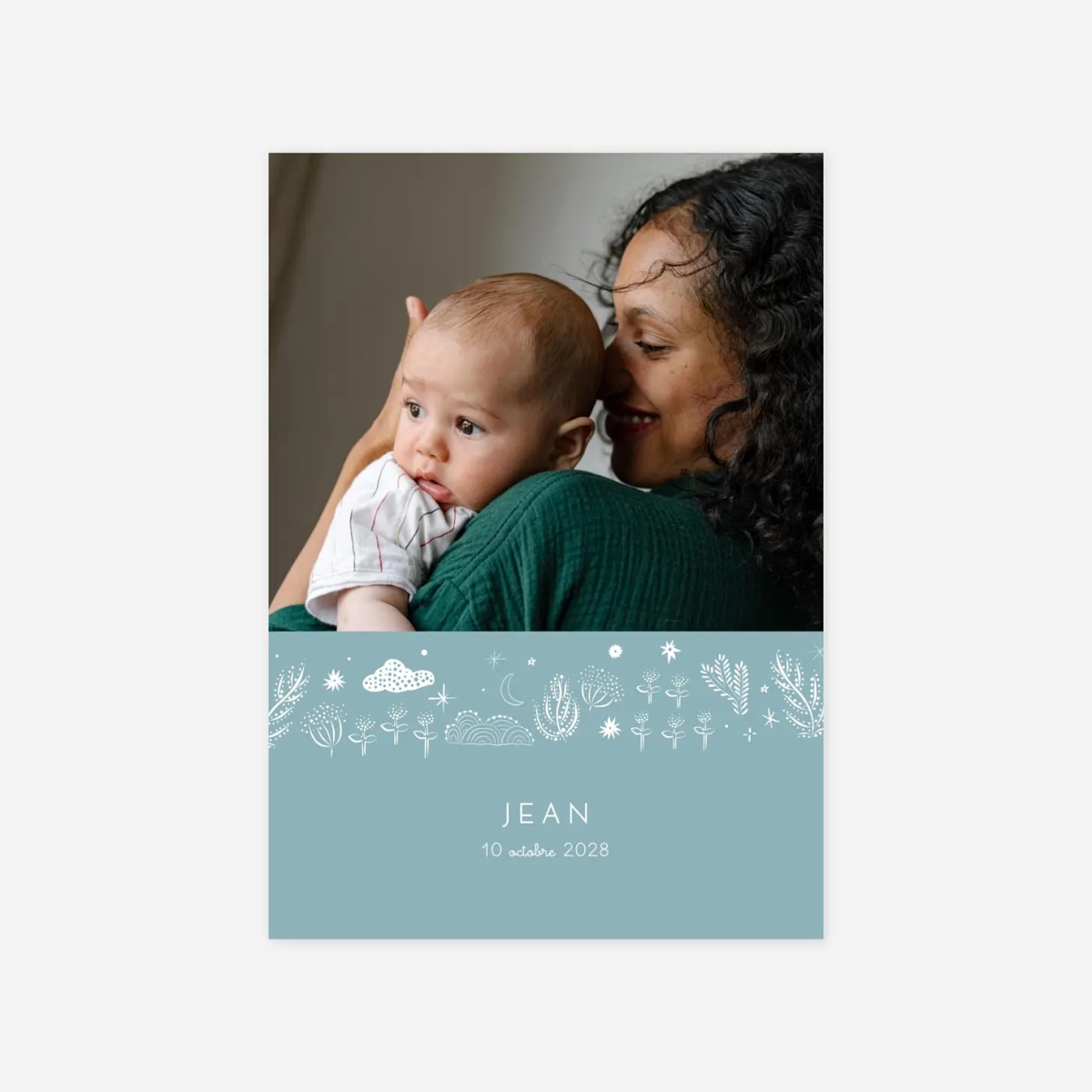 Faire-part naissance Merci douceur céleste