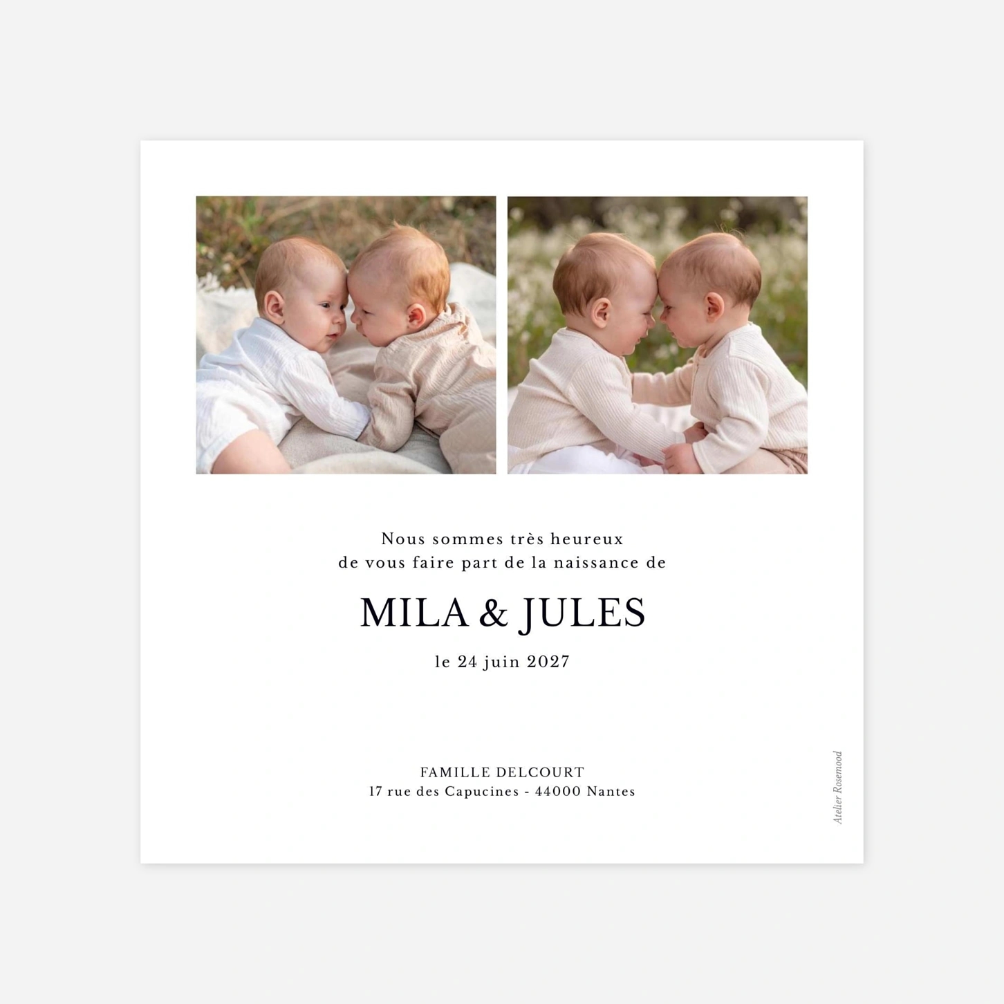 Faire-part naissance Douces histoires