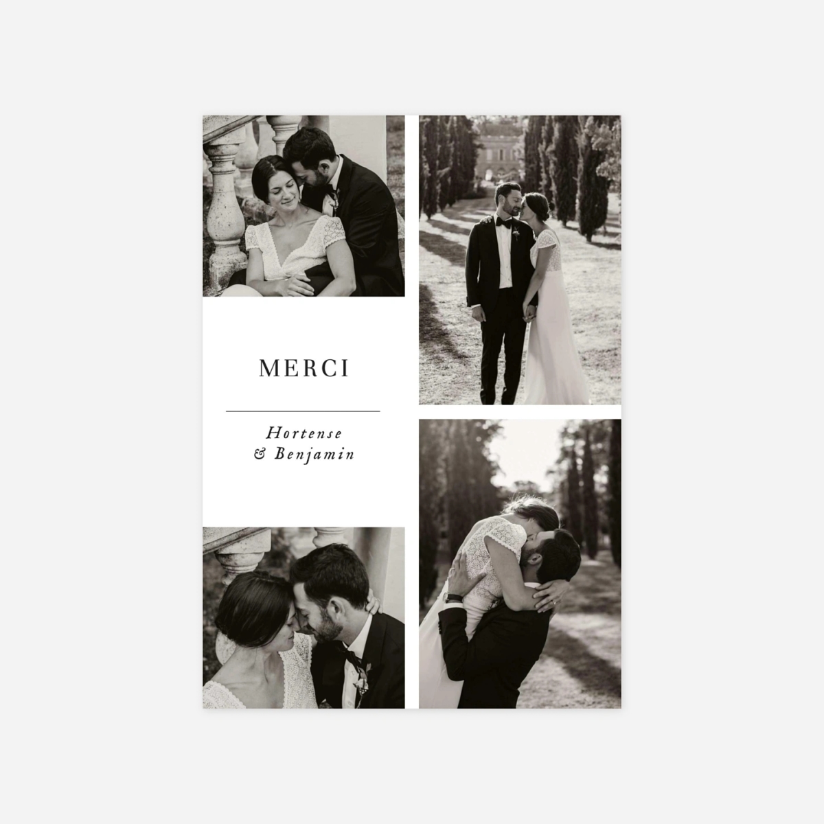 Carte de remerciements Doux instants