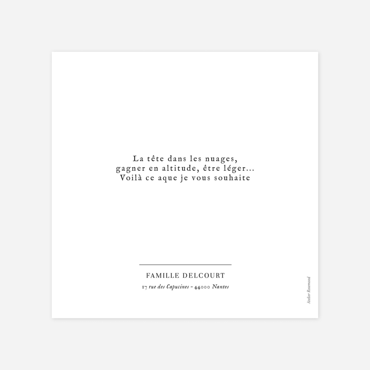 Carte de voeux Doux instants