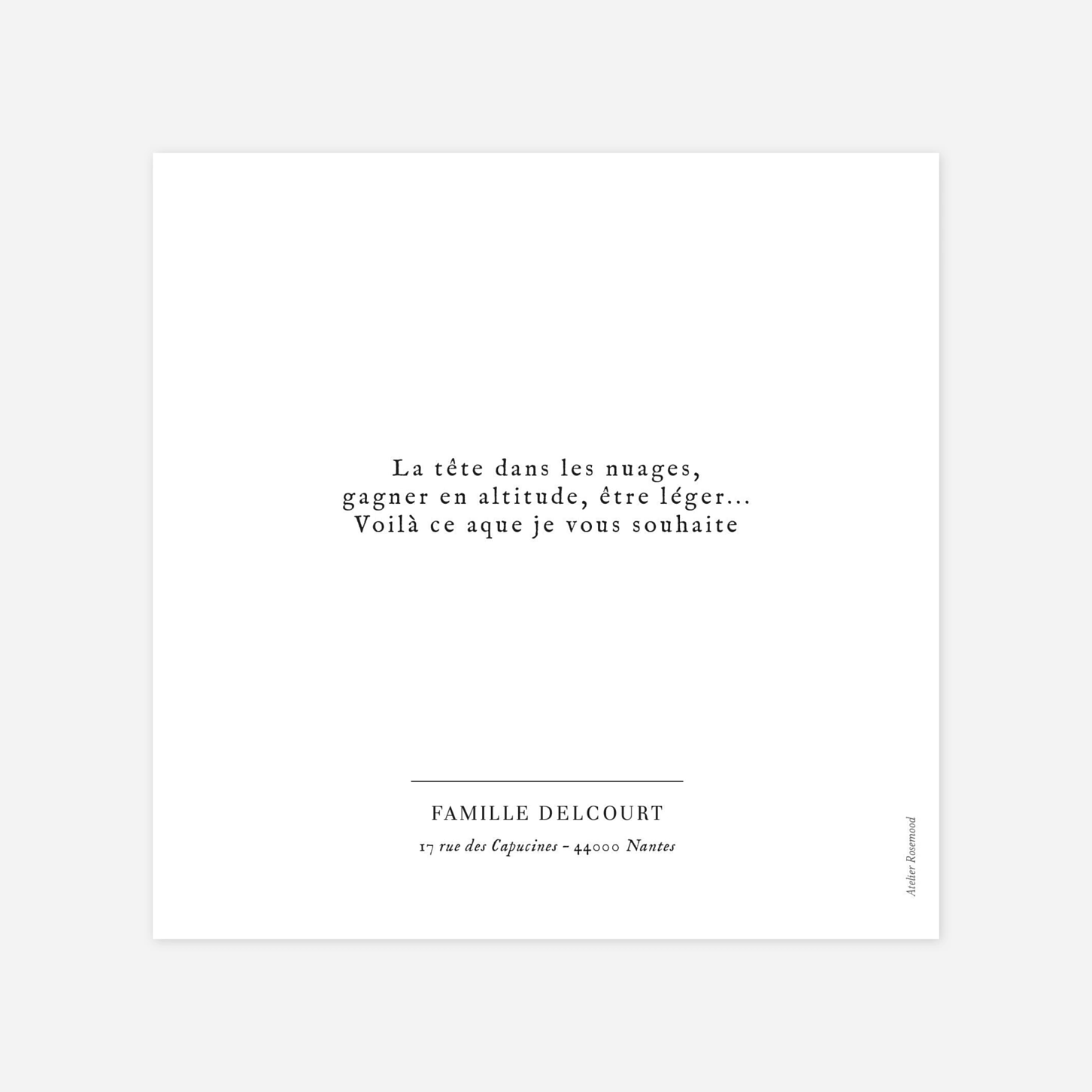 Carte de voeux Doux instants