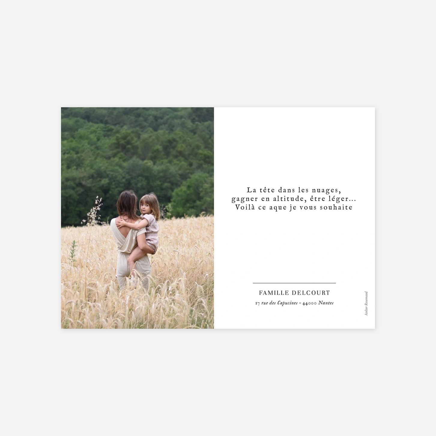 Carte de voeux Doux instants