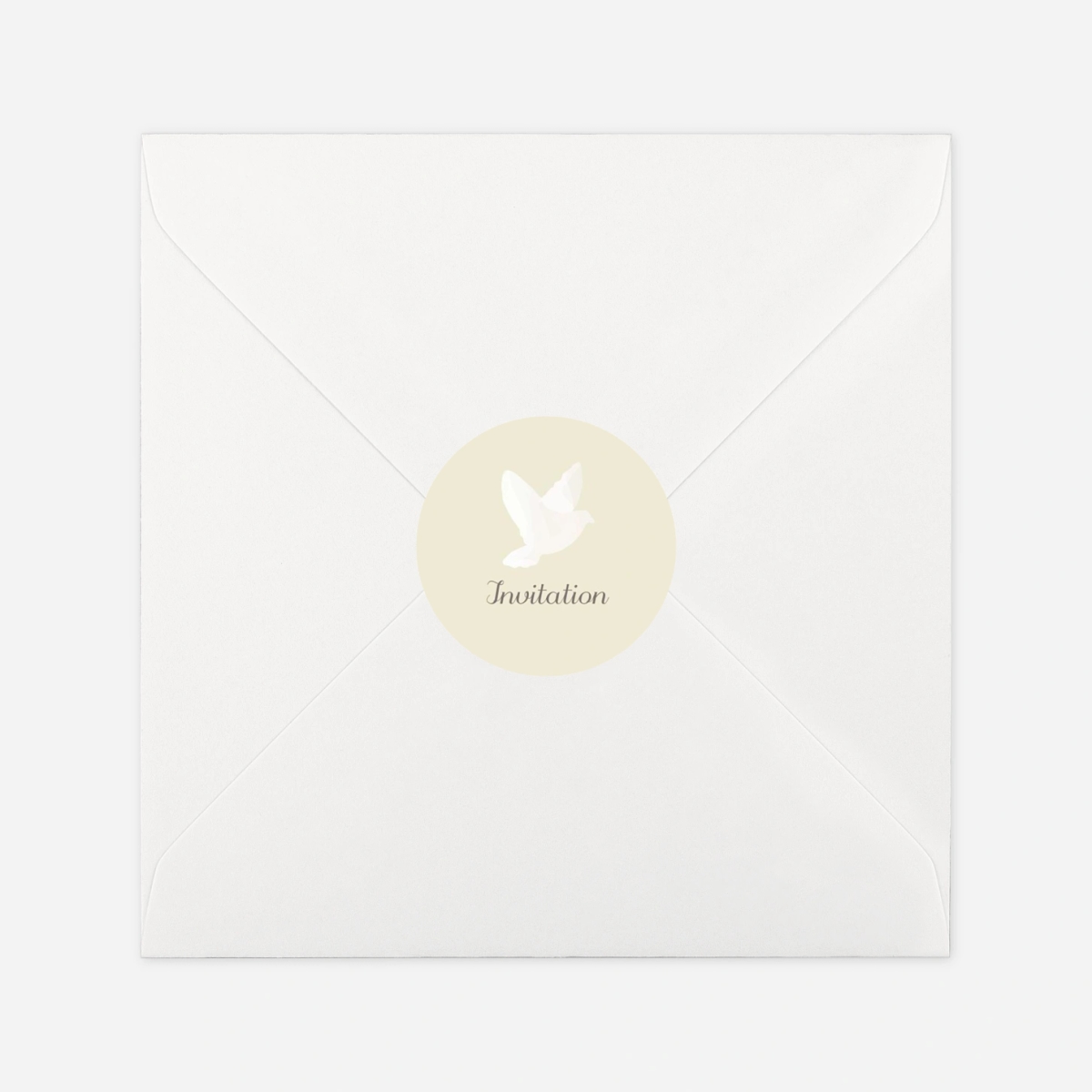 Stickers pour enveloppes baptême Douce lueur