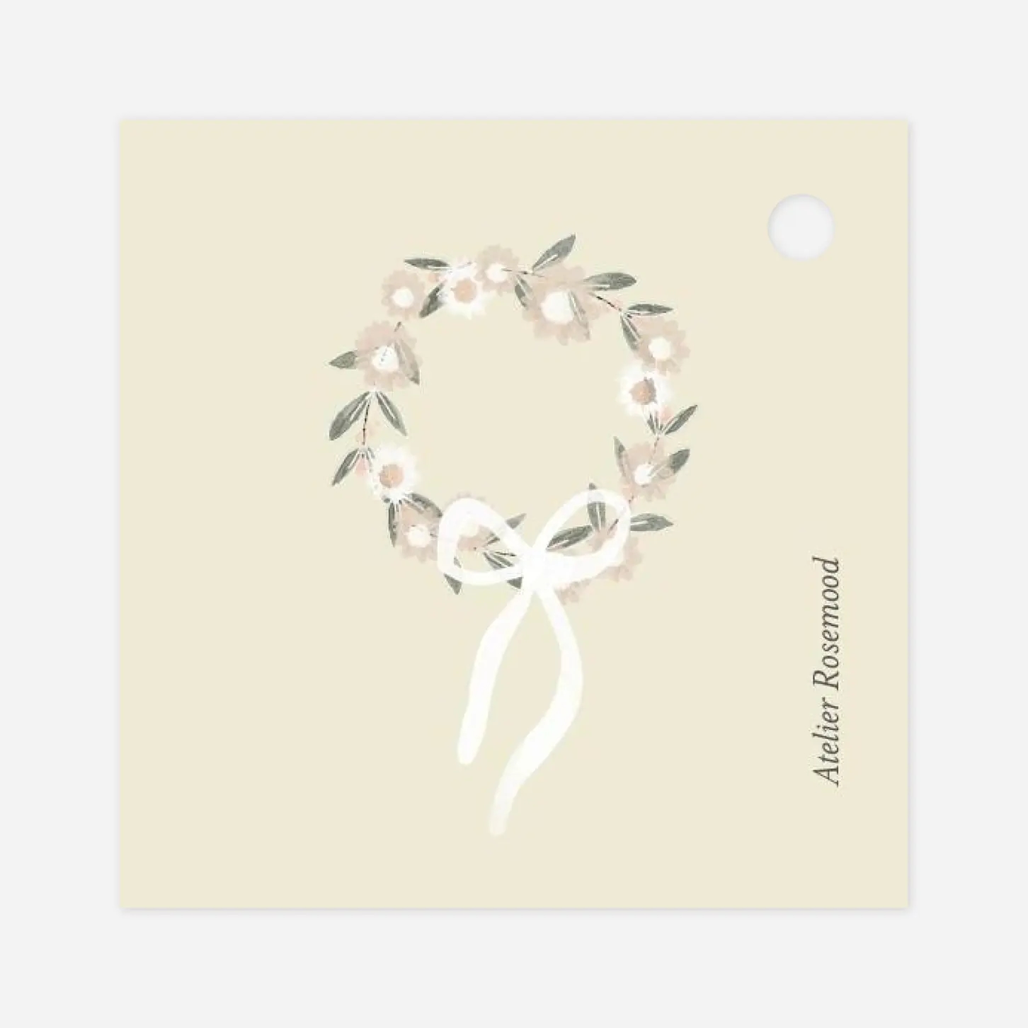 Étiquette baptême Douce lueur