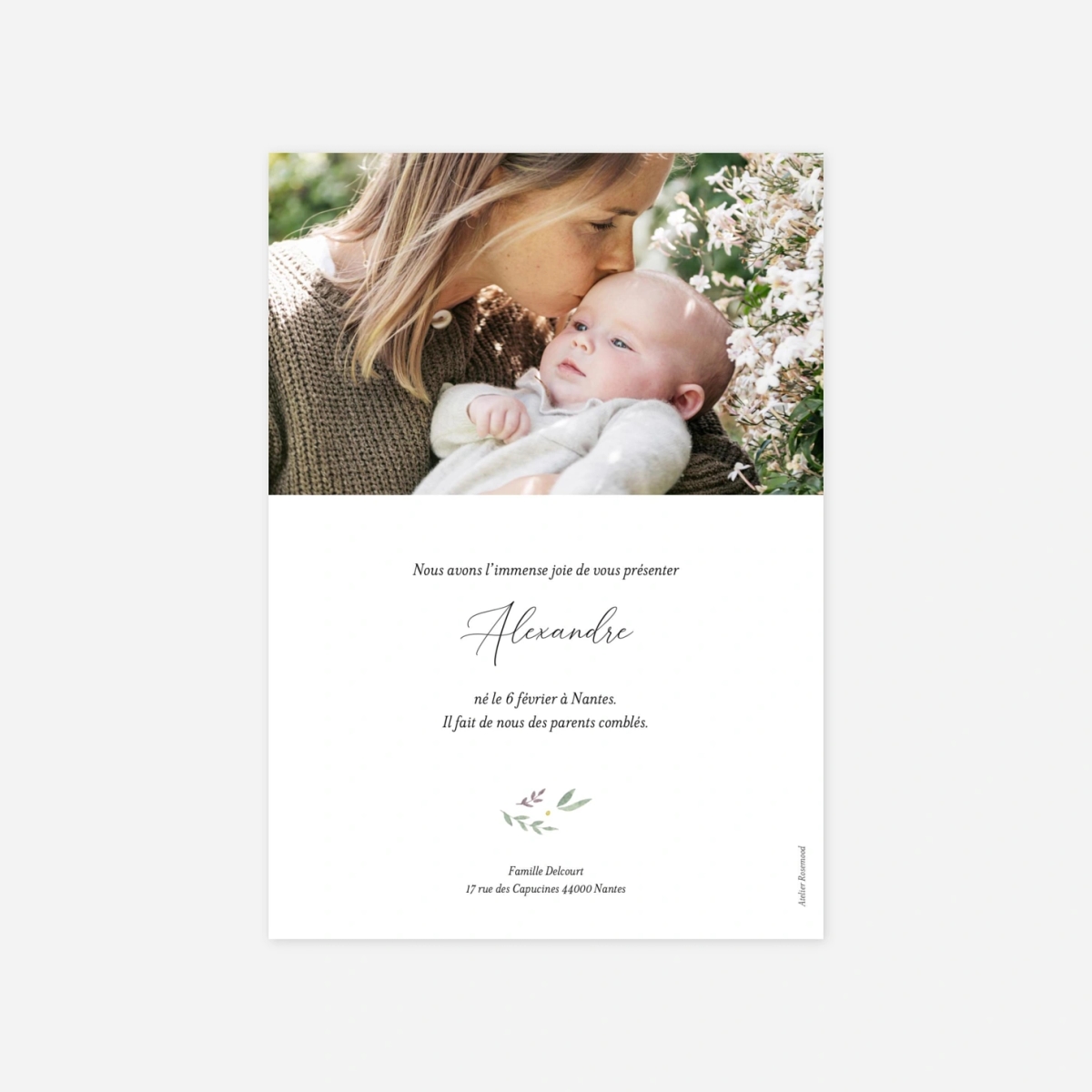 Faire-part naissance Douce nuit