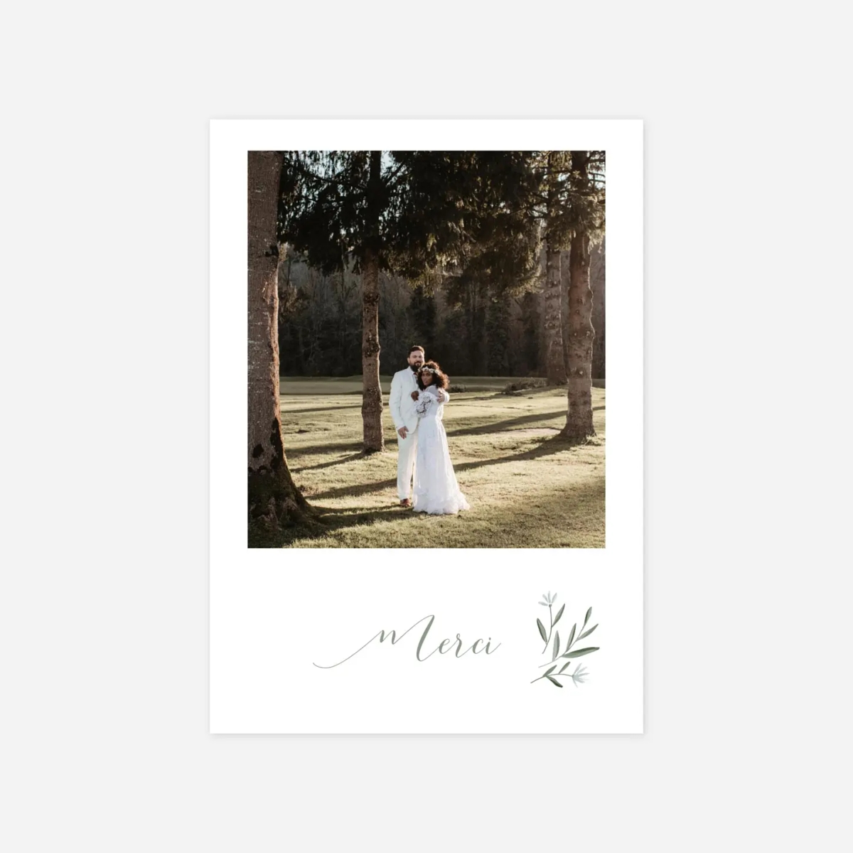 Carte de remerciements Douceur