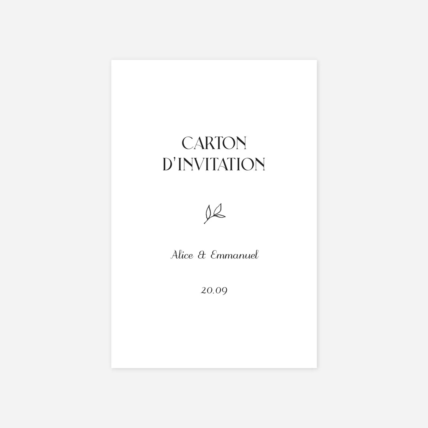 Carton d'invitation Dryade