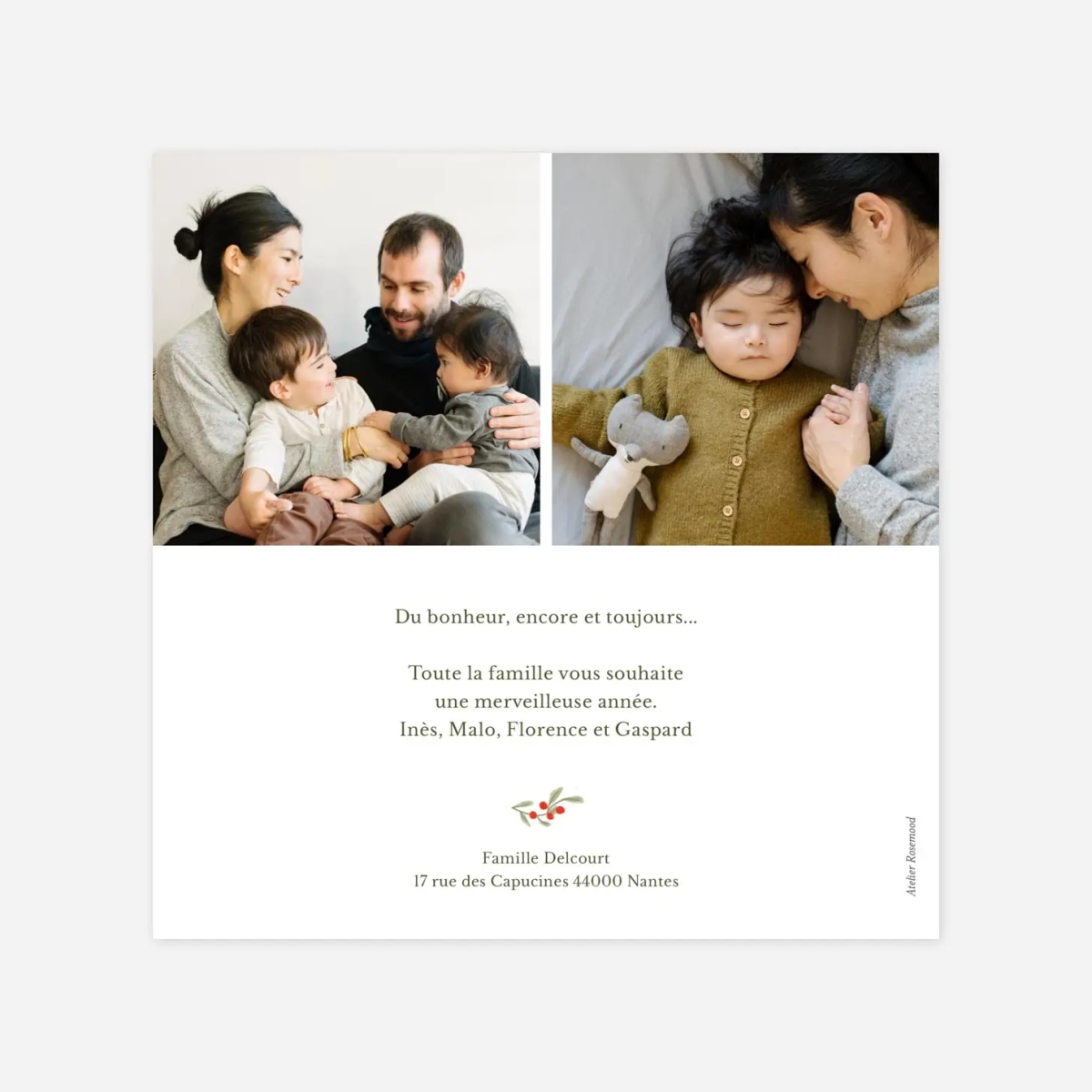 Carte de voeux En attendant Noël