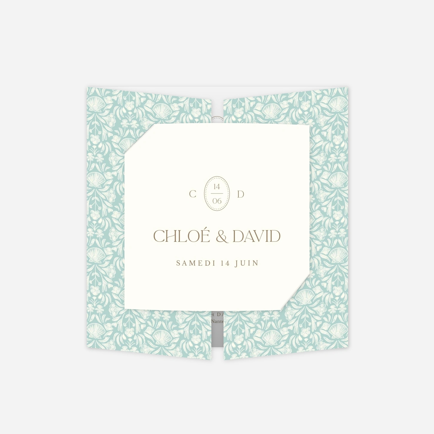 Faire-part mariage Élégant coquillage