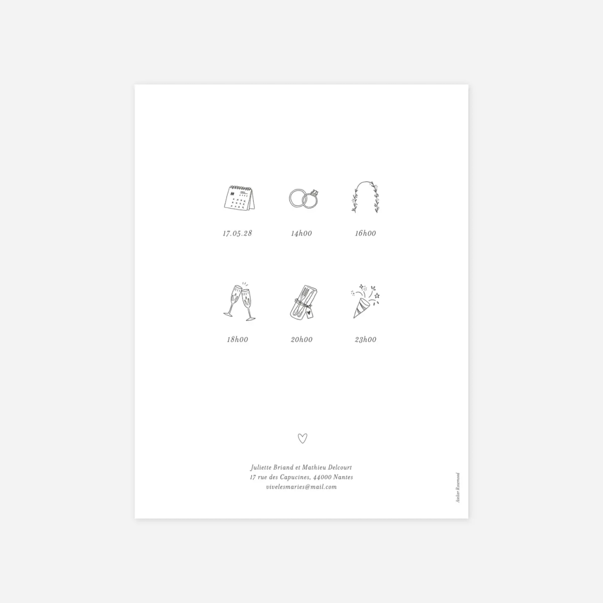 Faire-part mariage Écrin