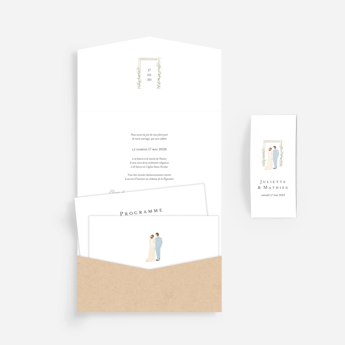 Faire-part mariage Écrin