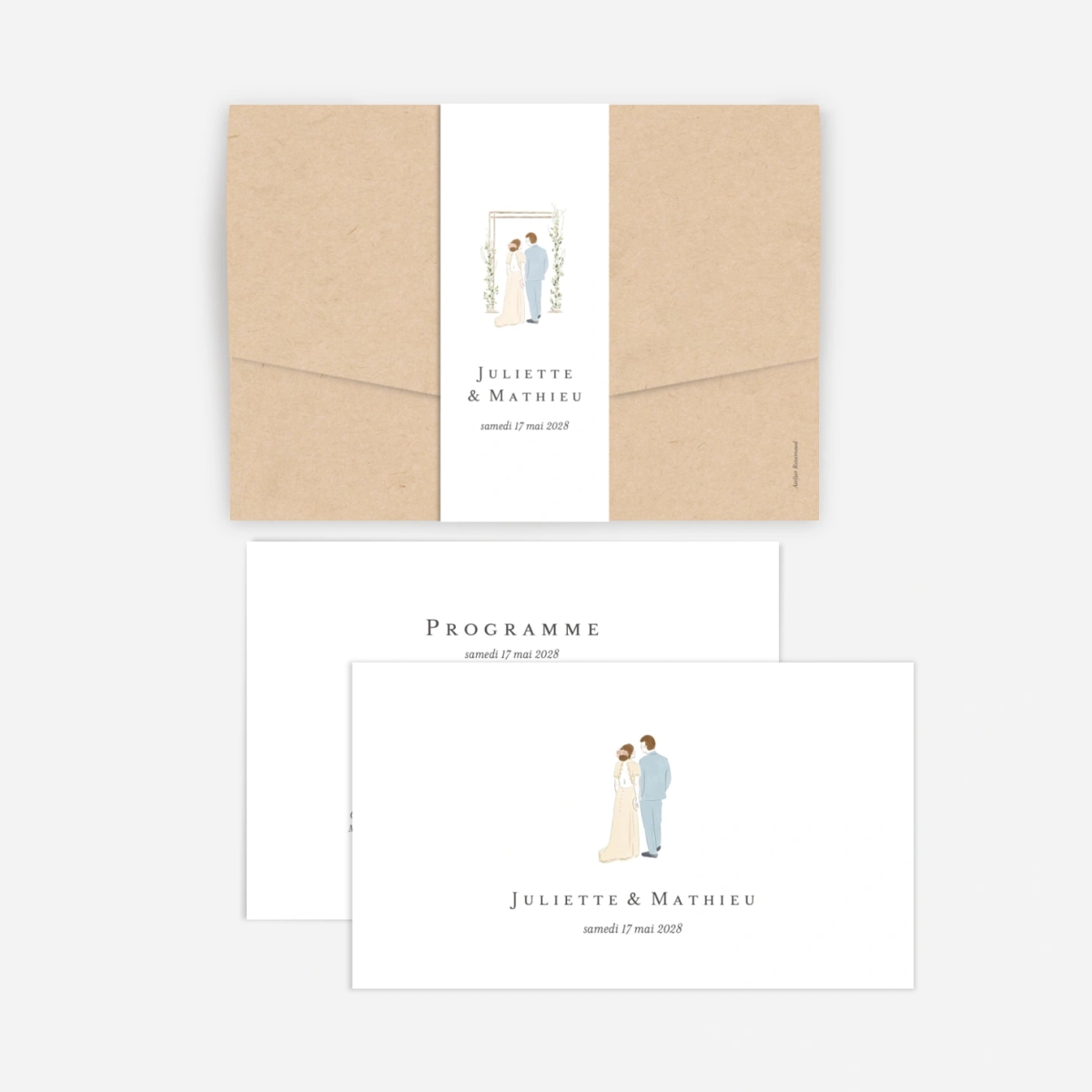 Faire-part mariage Écrin