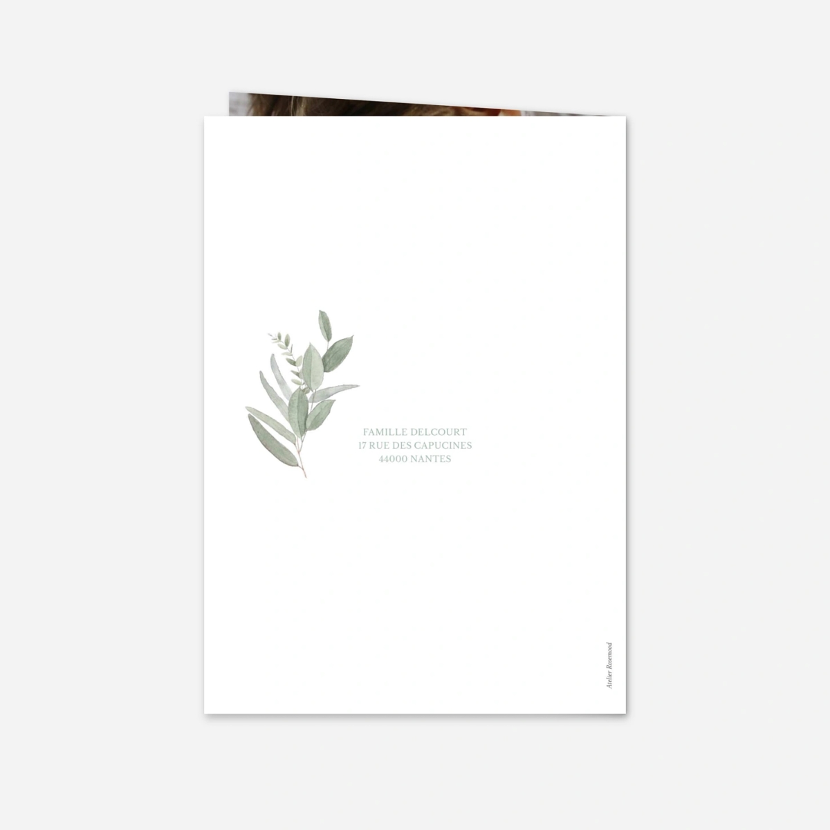 Faire-part baptême Plume céleste