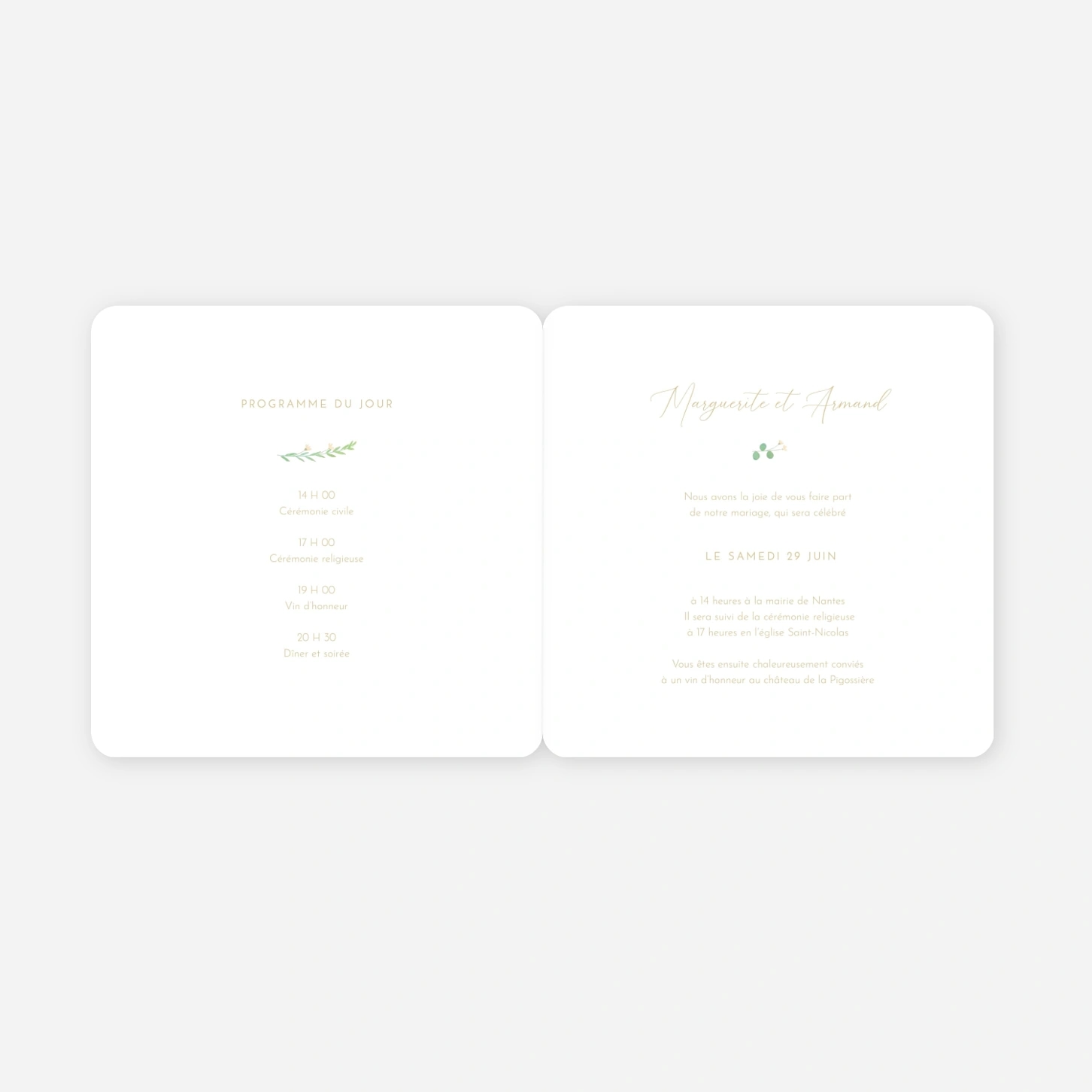 Faire-part mariage Éclat de cosmos