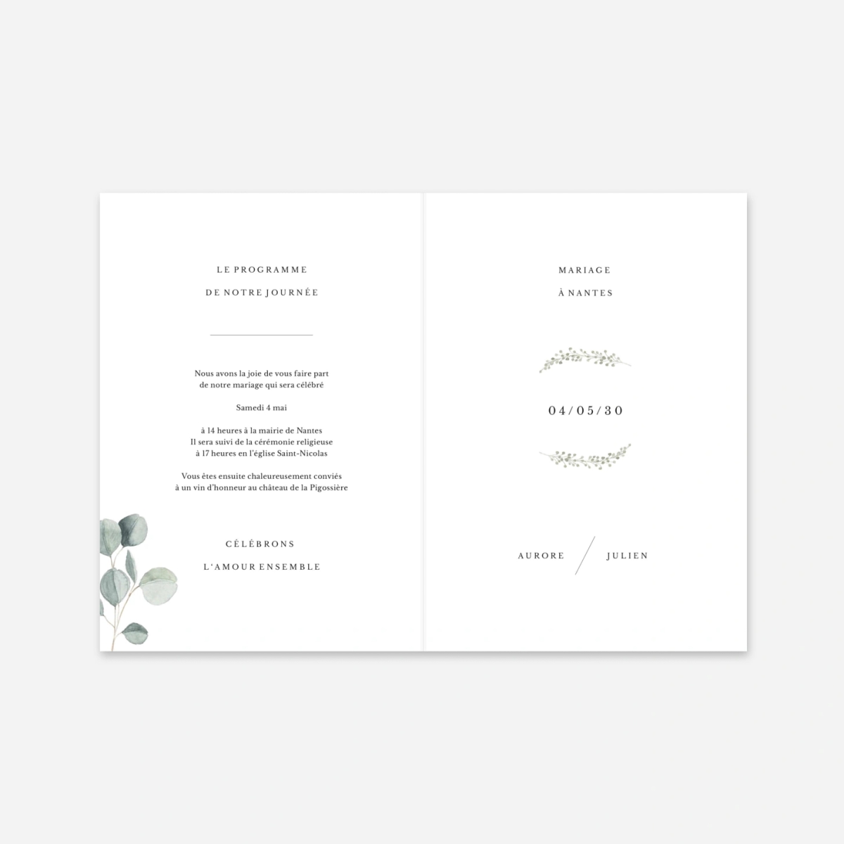 Faire-part mariage Rêve nordique