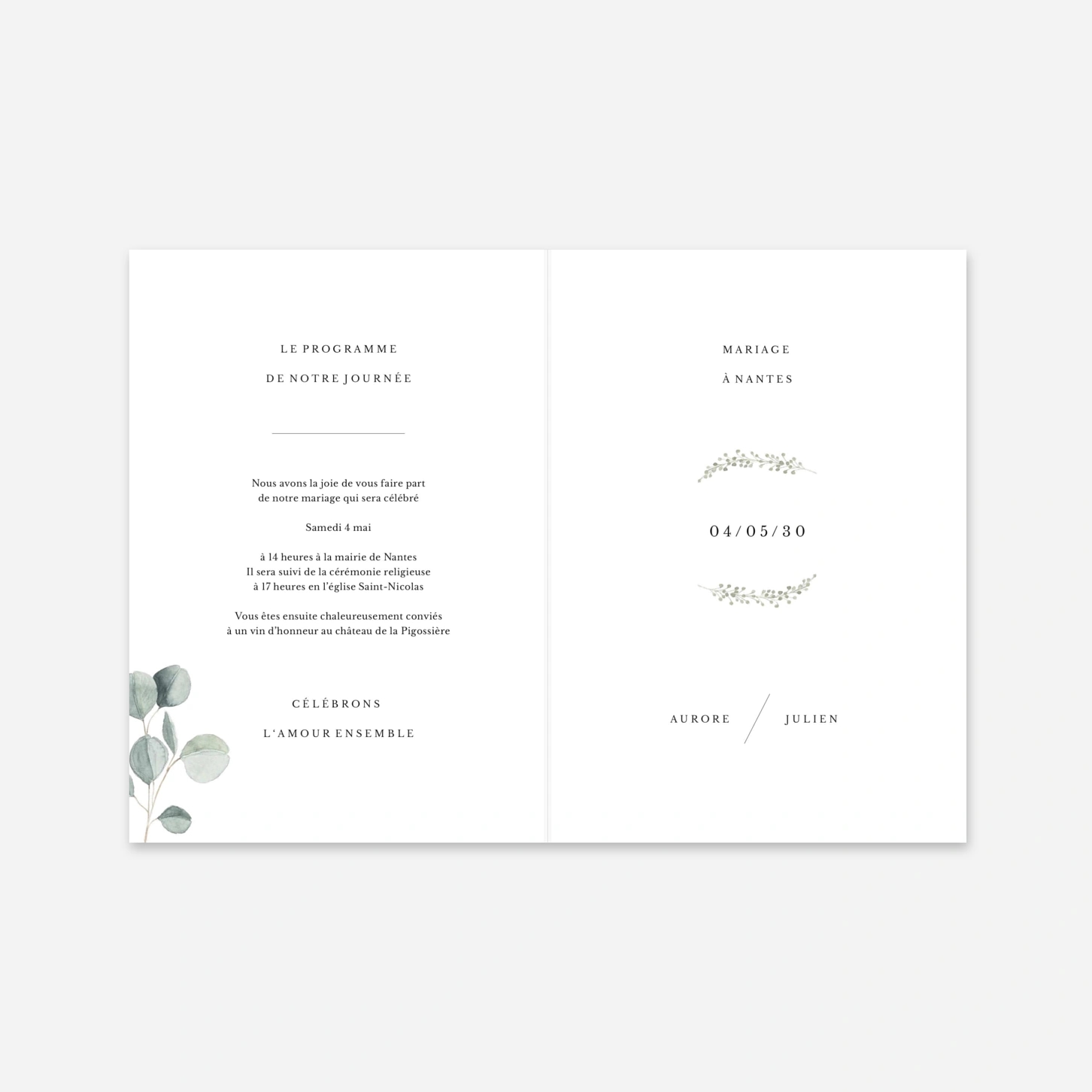 Faire-part mariage Rêve nordique