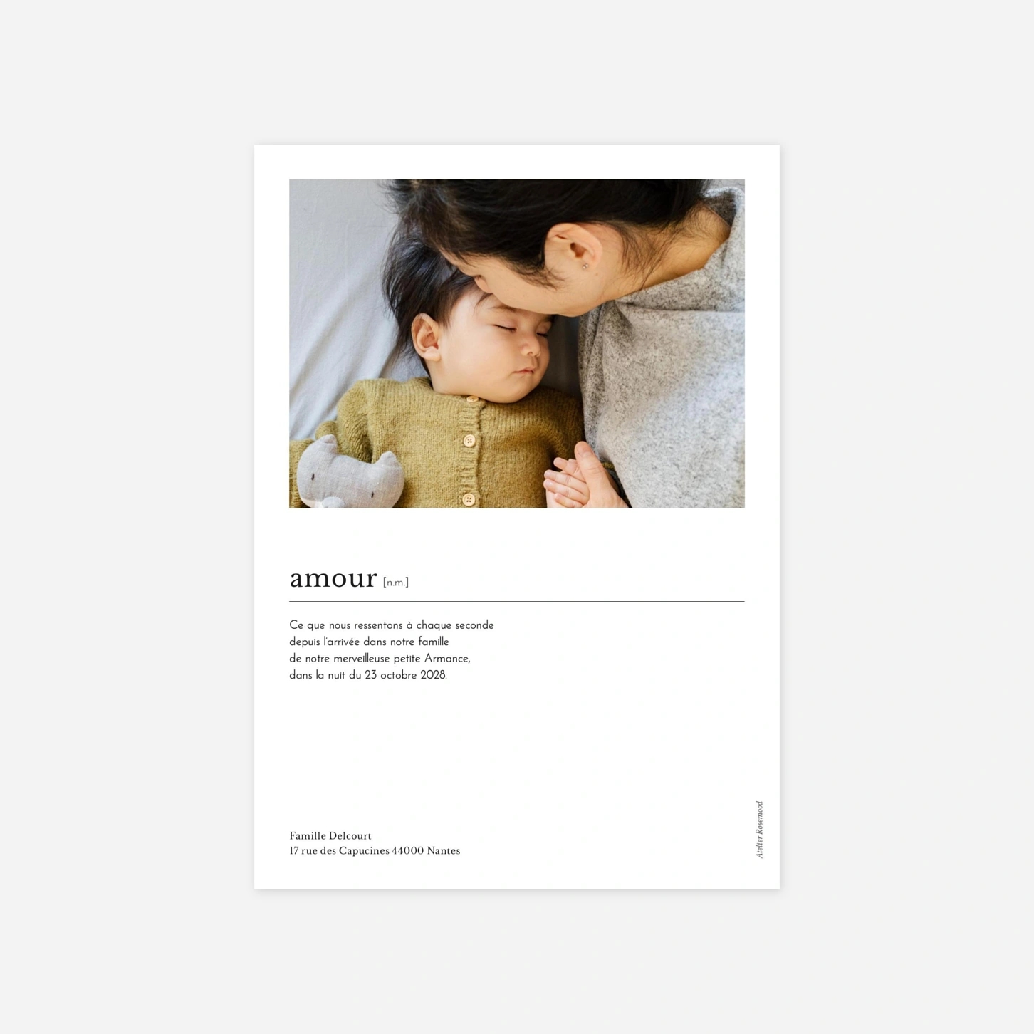 Faire-part naissance Édito