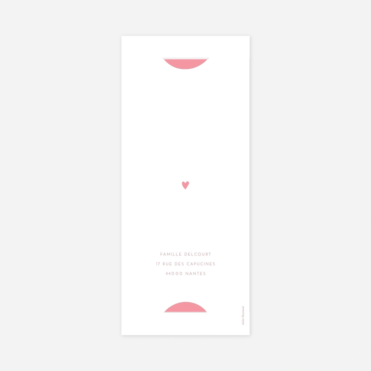 Invitation communion Élégant cœur