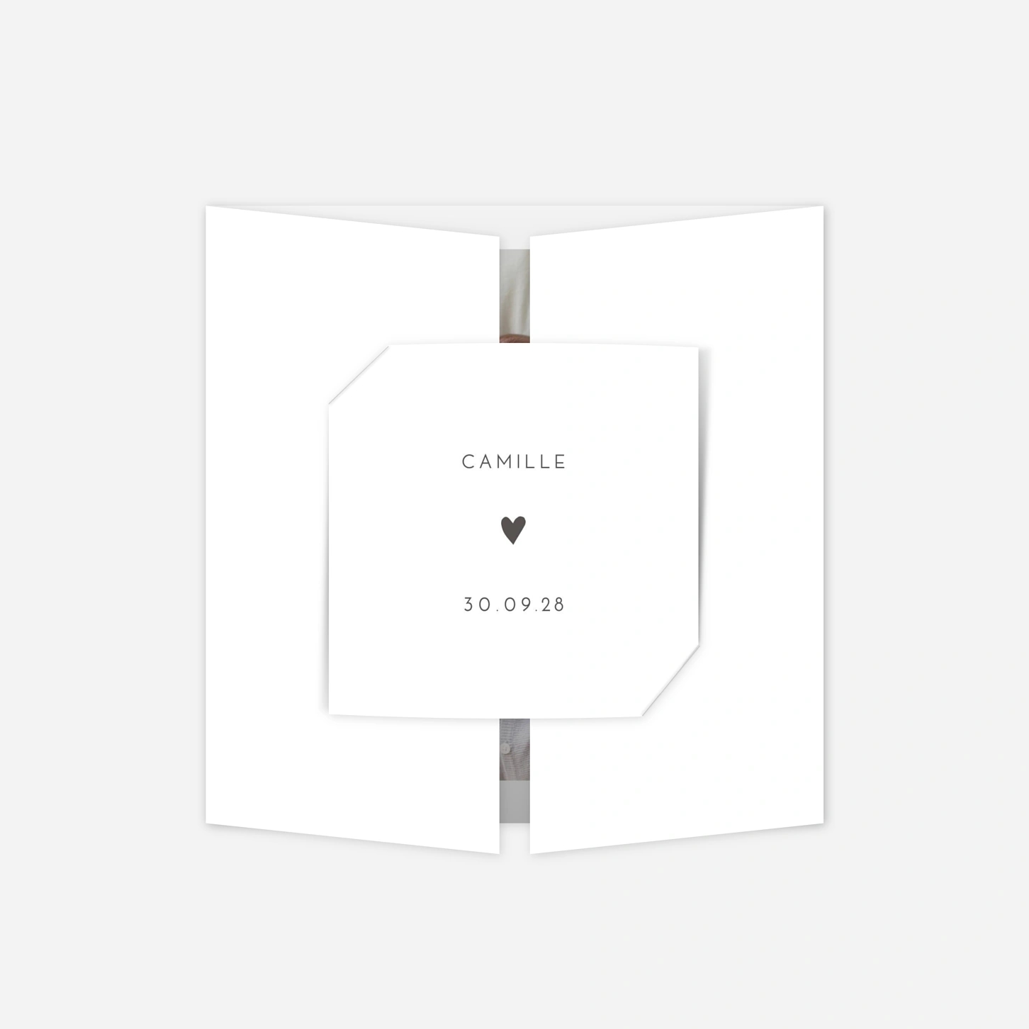 Faire-part naissance Élégant cœur