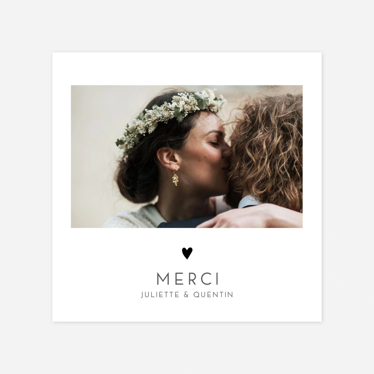 Carte de remerciements Élégant cœur