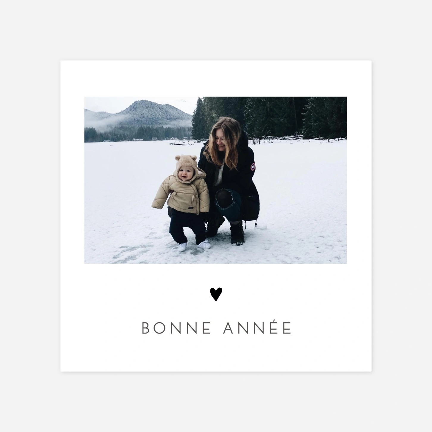 Carte de voeux Élégant cœur