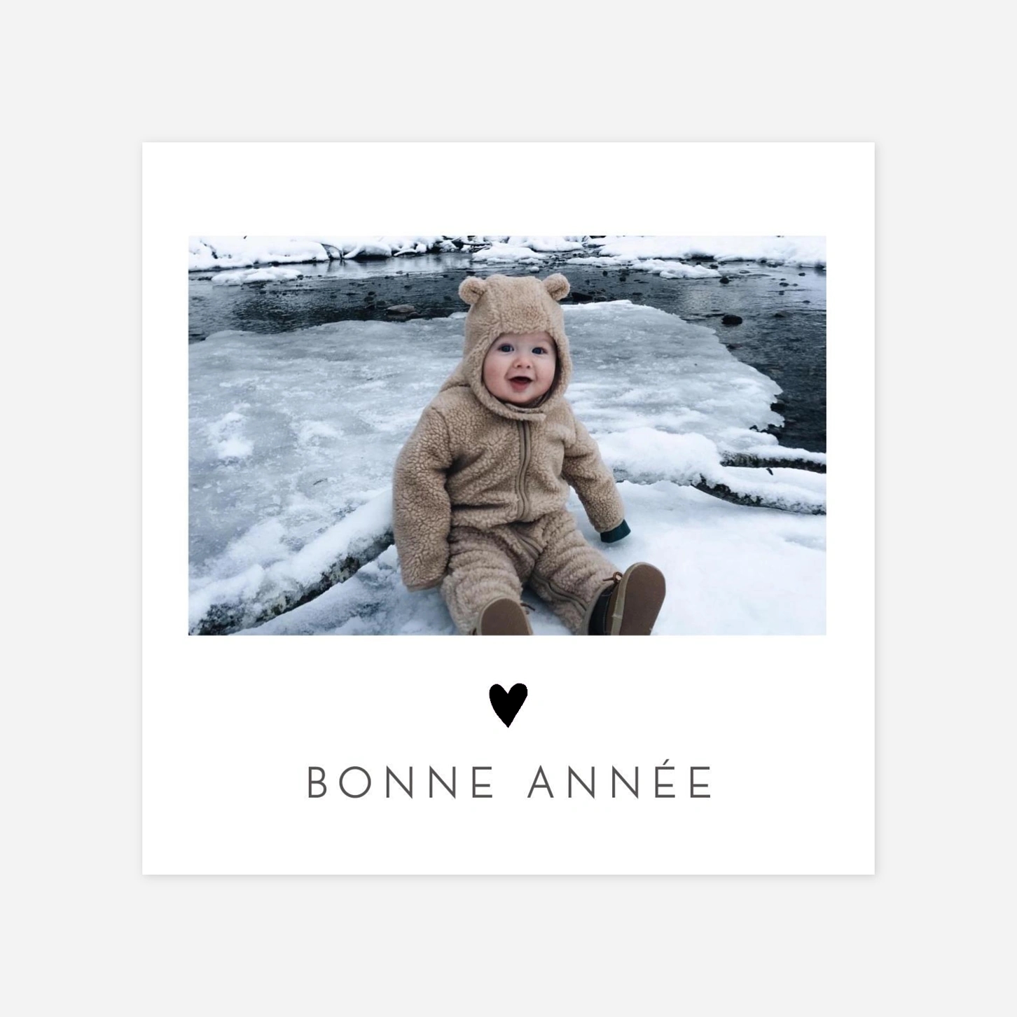 Carte de voeux Élégant cœur