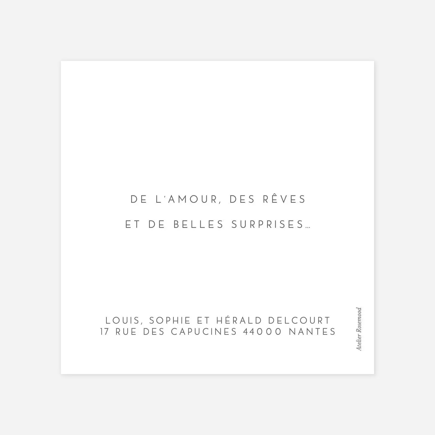 Carte de voeux Élégant cœur