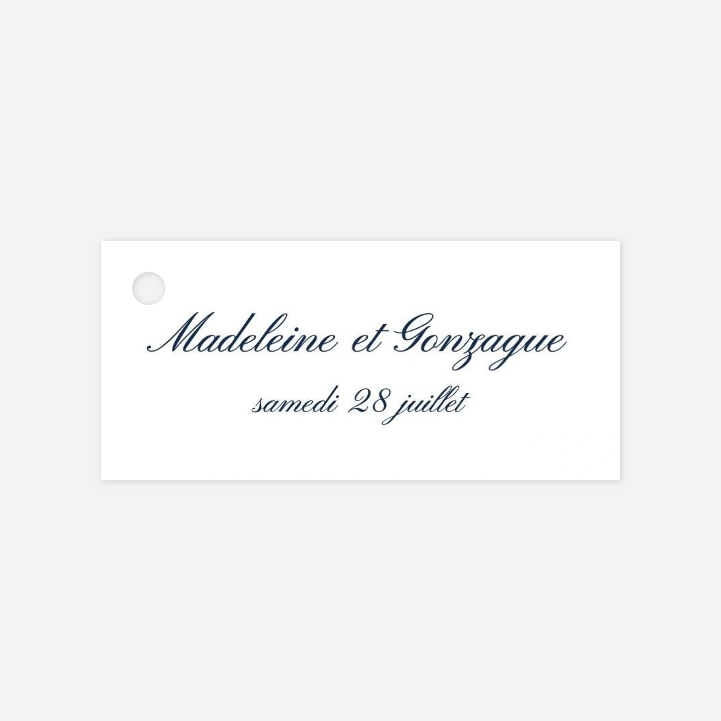 Etiquette perforée mariage Élégant