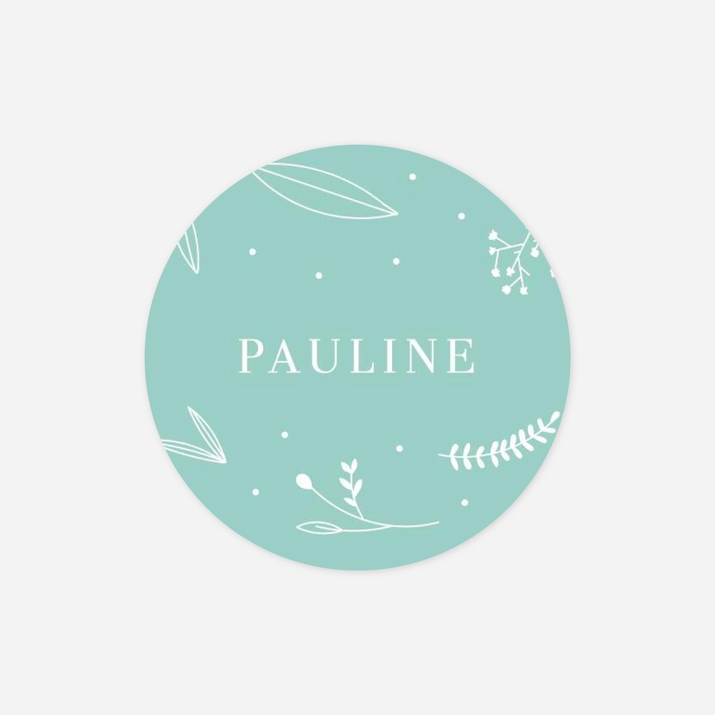 Étiquette confirmation Élégant feuillage