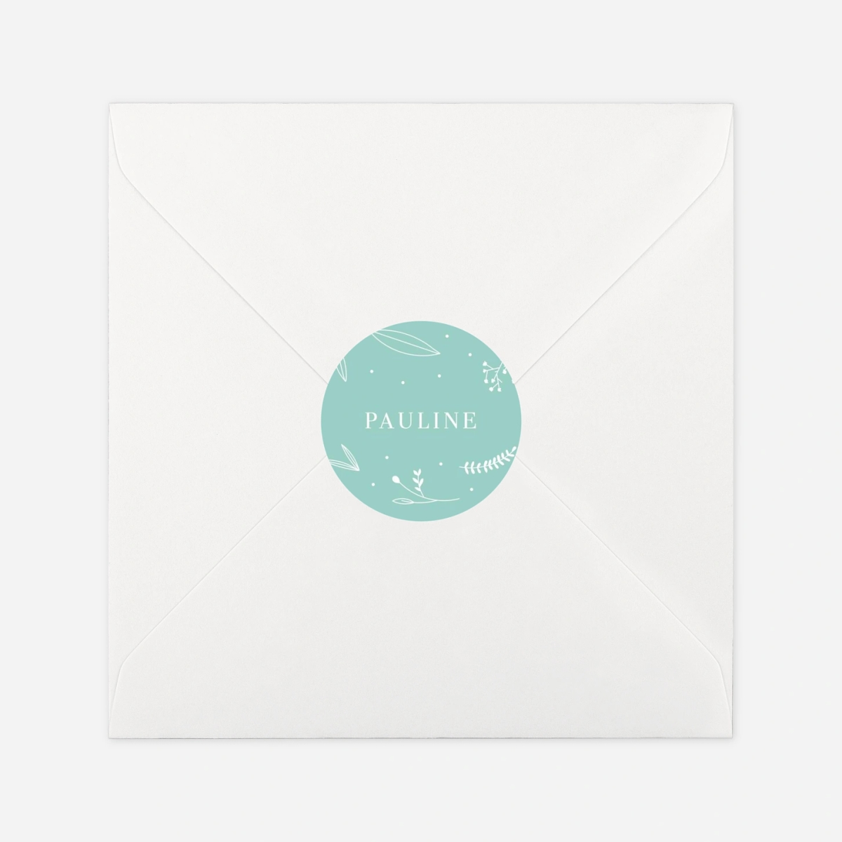 Étiquette confirmation Élégant feuillage