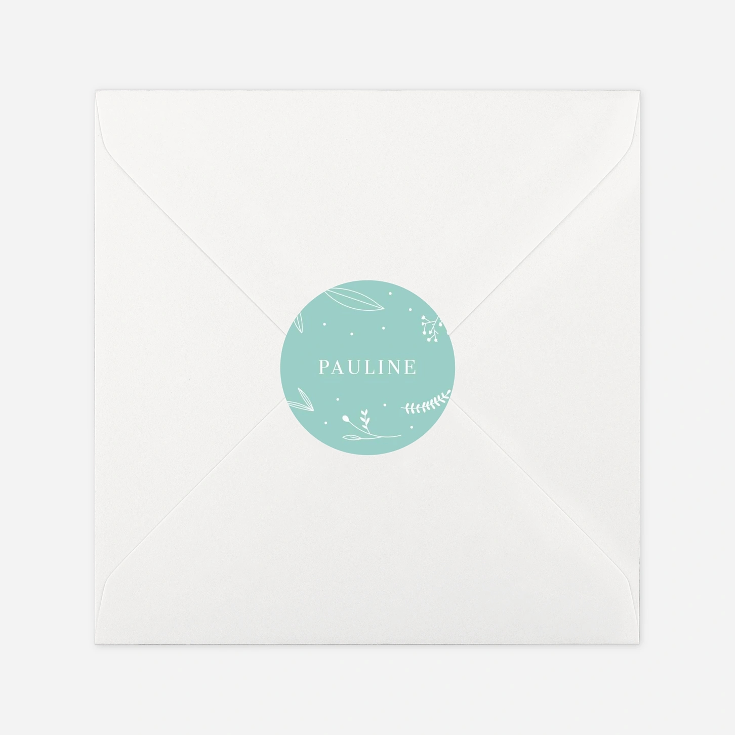 Étiquette confirmation Élégant feuillage