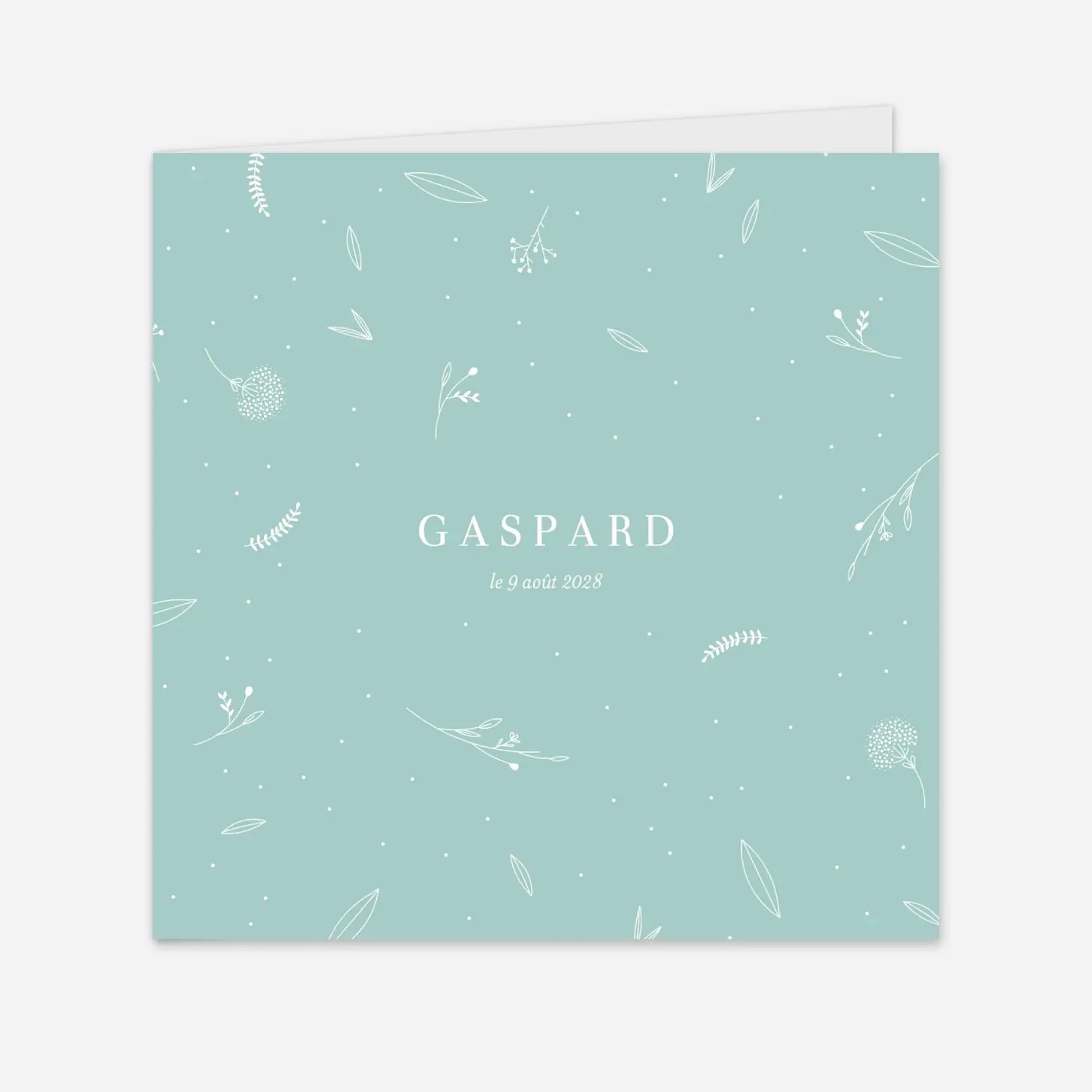 Faire-part naissance Élégant feuillage