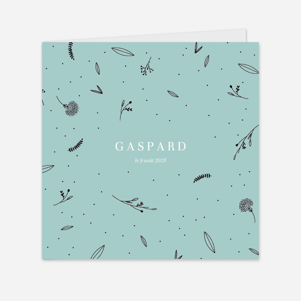 Faire-part naissance Élégant feuillage