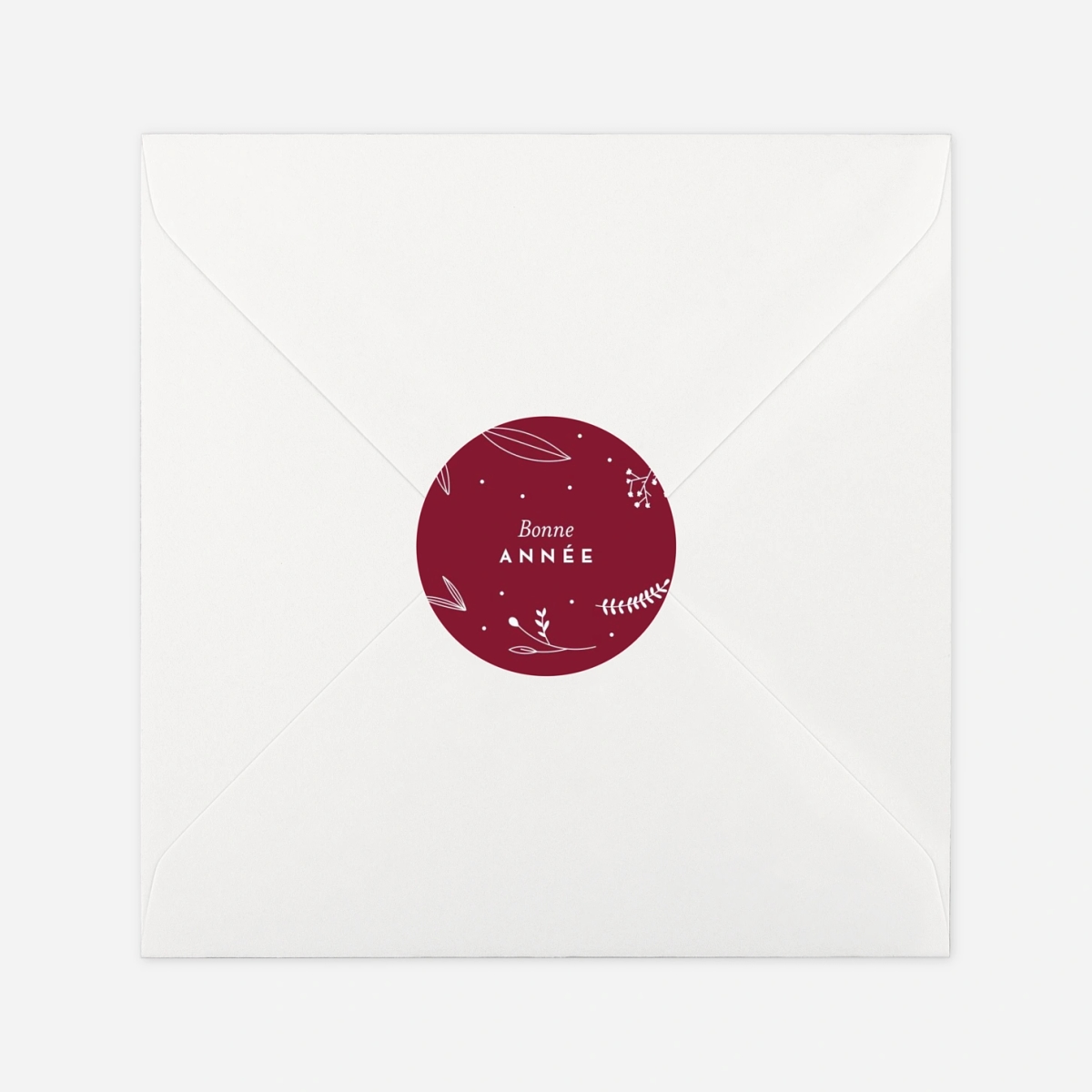 Étiquette cadeau Noël Élégant feuillage