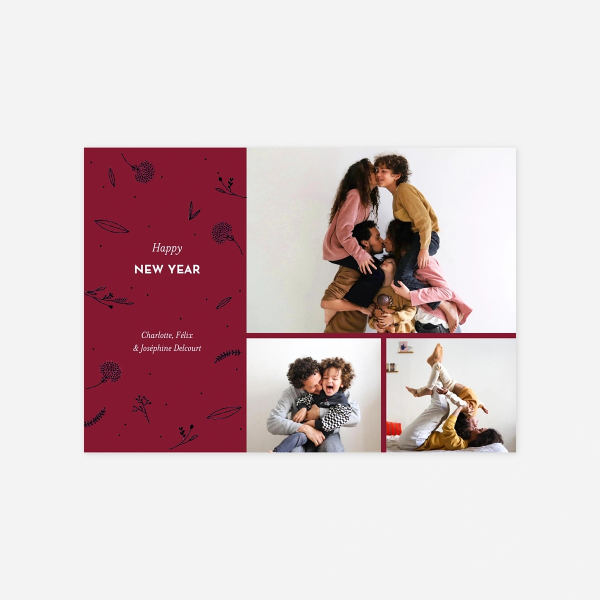 Carte de voeux Élégant feuillage