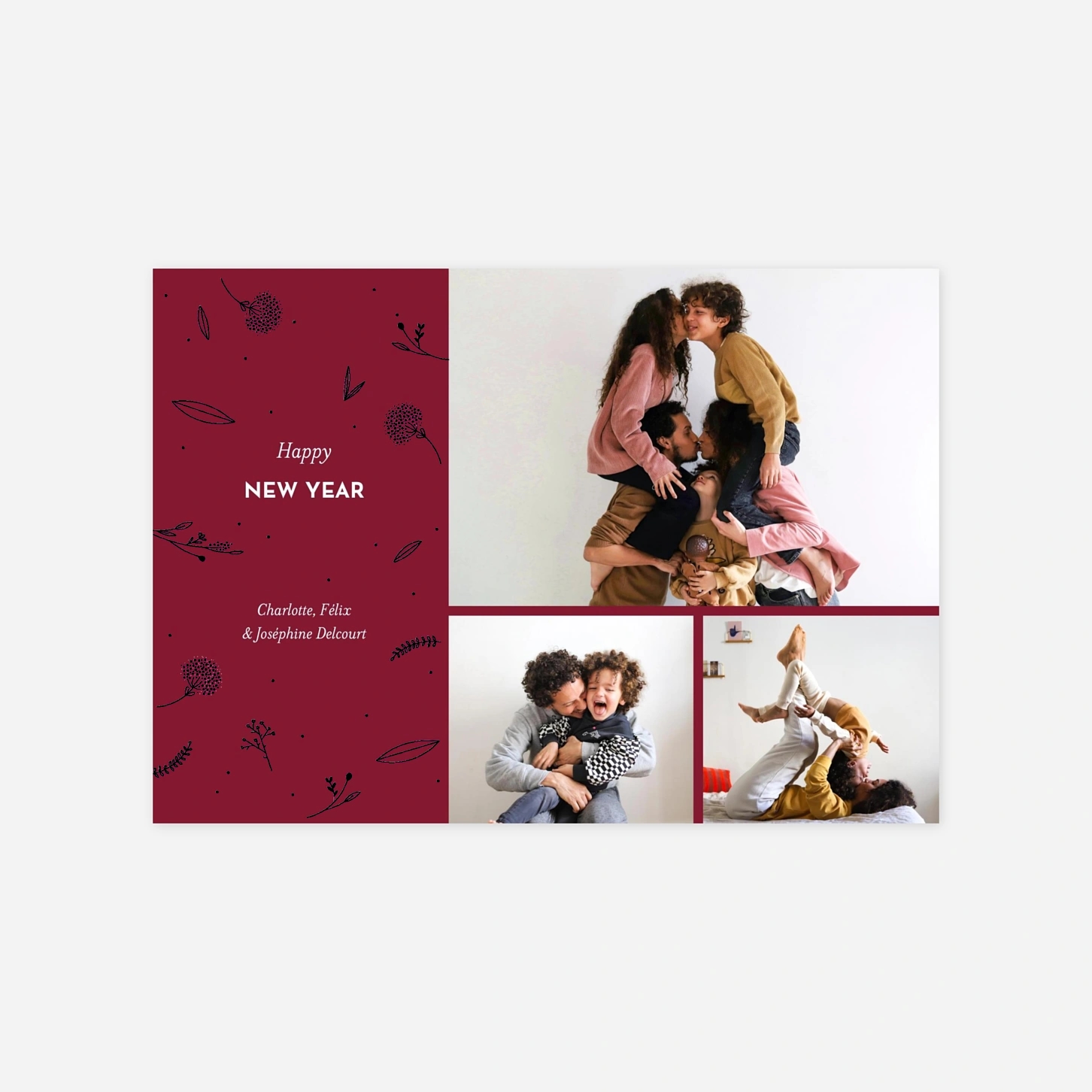 Carte de voeux Élégant feuillage