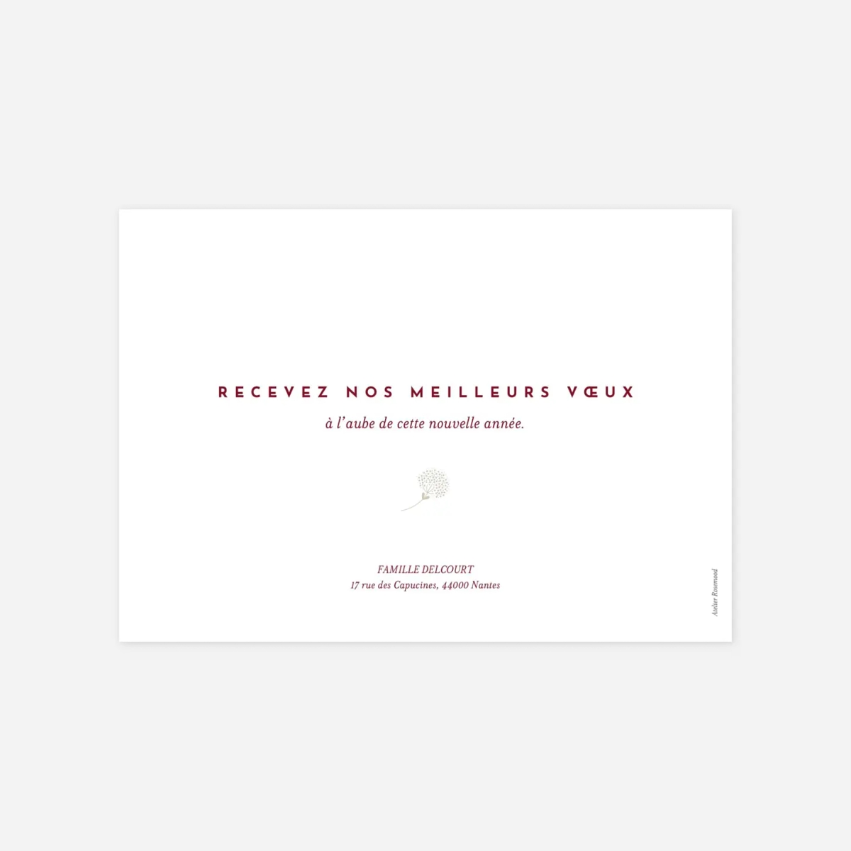 Carte de voeux Élégant feuillage