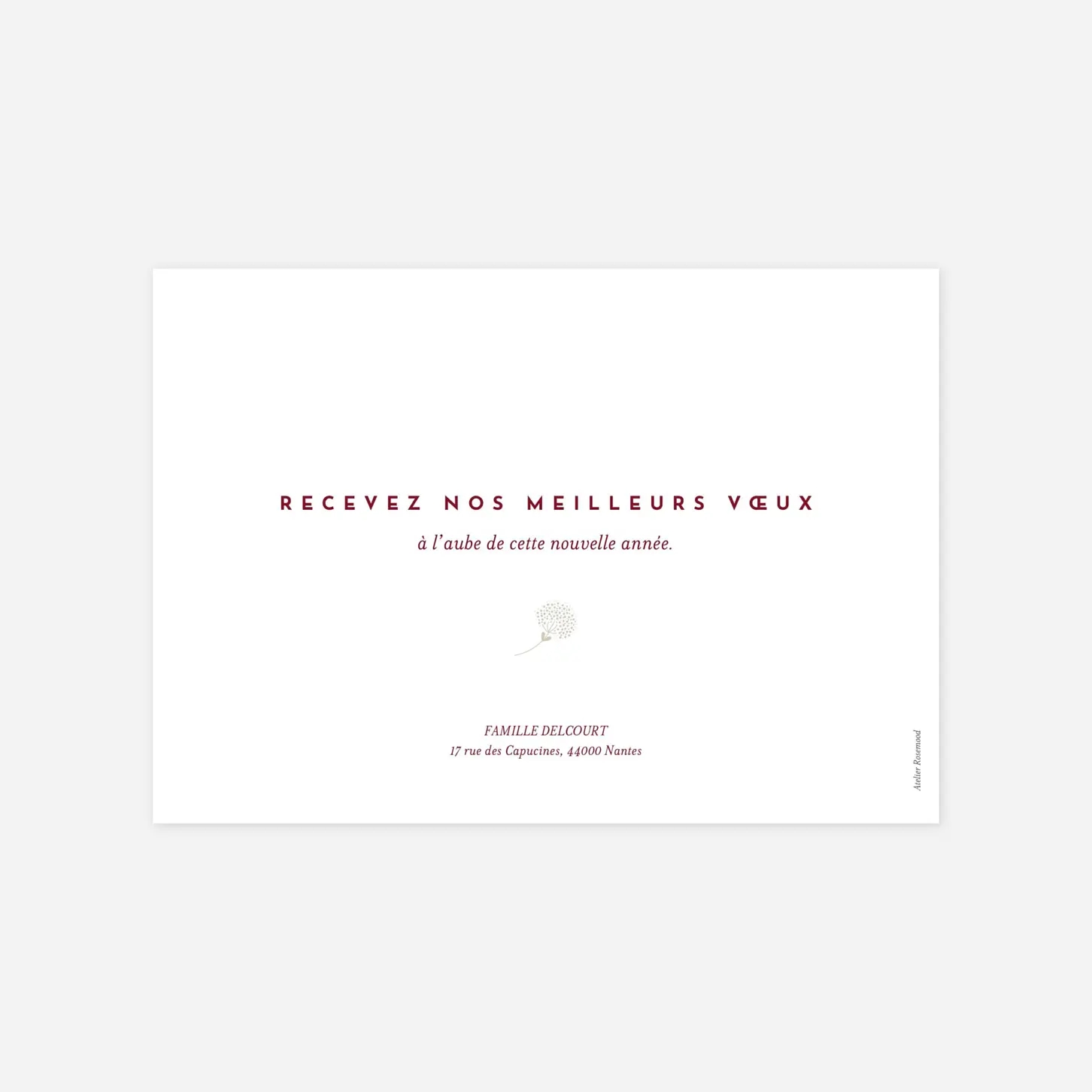 Carte de voeux Élégant feuillage